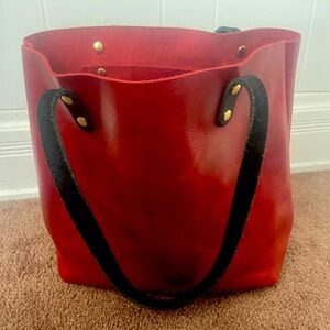 EUC Kerry Noel Red leather tote